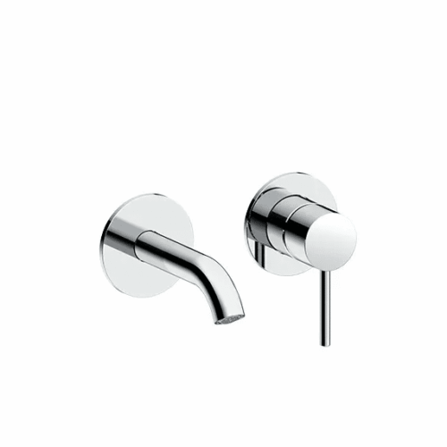 ‏כיסוי חיצוני לברז מהקיר - פיה קצרה רוזטה עגולה