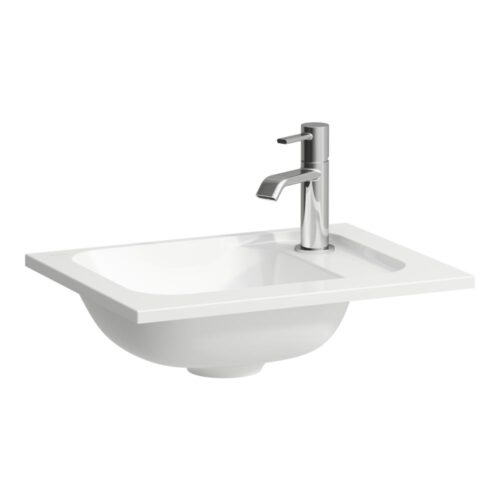 MEDA - כיור תלוי קטן עם חור לברז בצד ימין