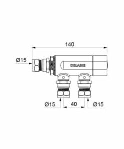 Alternative view of PREMIX COMPACT thermostatic mixer