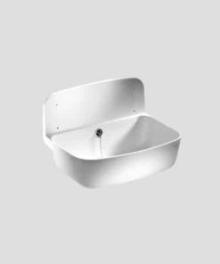 SANIT Wall-mounted sink with overflow white