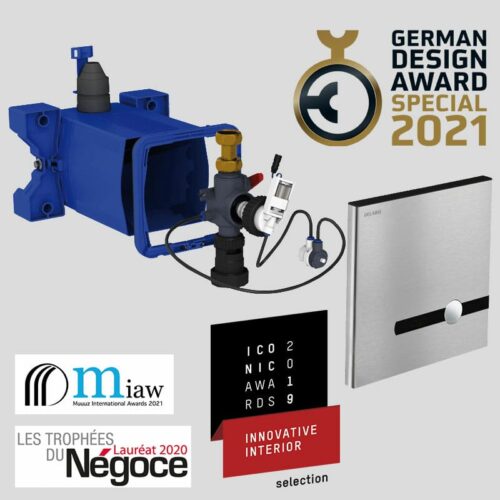 Alternative view of TEMPOMATIC dual control plate for WCs