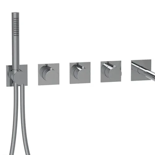 ‏כיסוי חיצוני טרמוסטטי 5 דרך לאמבטיה רוזטות מרובעות