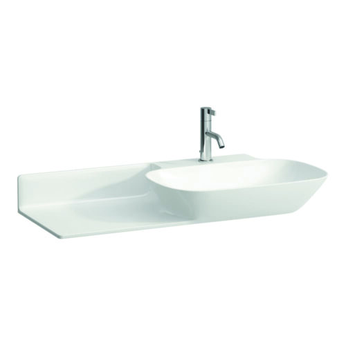 ‏INO - כיור תלוי VANITY עם מדף בצד שמאל