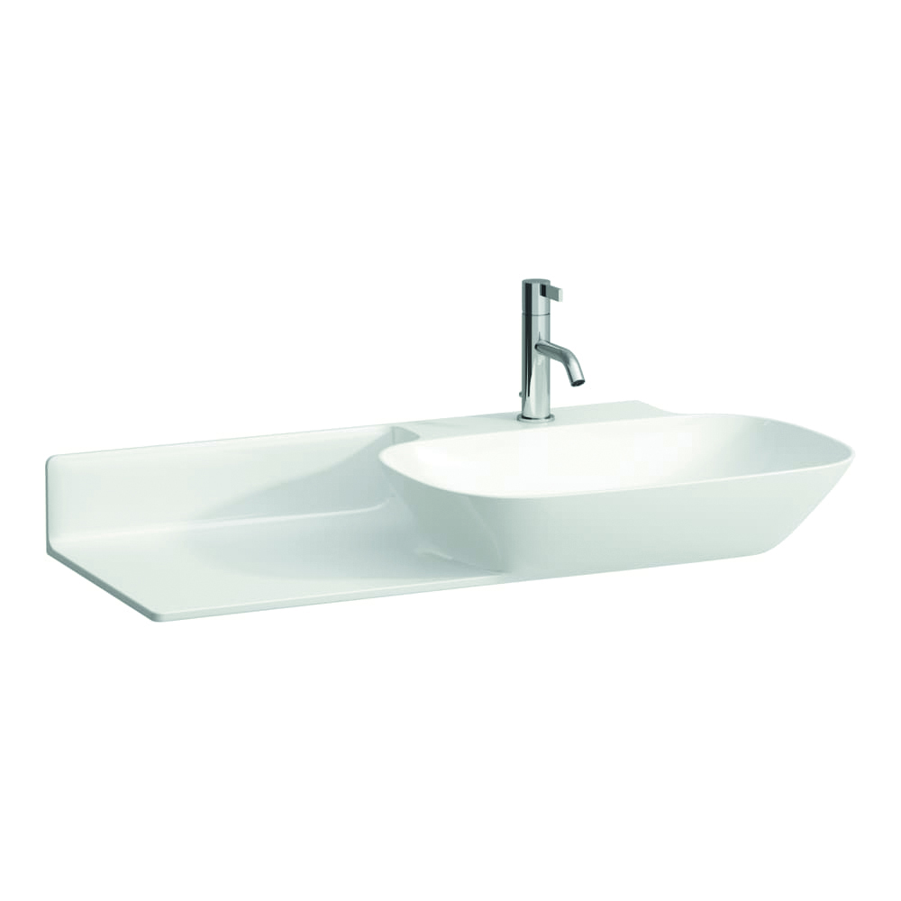 ‏INO - כיור תלוי VANITY עם מדף בצד שמאל