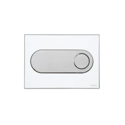 SCHWAB - לחצן הפעלה Circle פלסטיק לבן