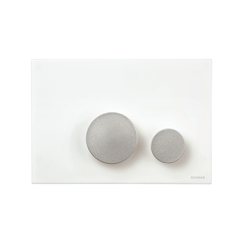 SCHWAB - לחצן הפעלה Futura לבן בשילוב לחצן כסוף
