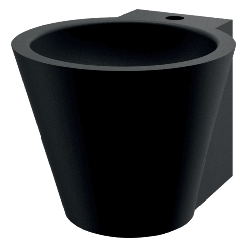 DELABIE - כיור נירוסטה שחור תלוי