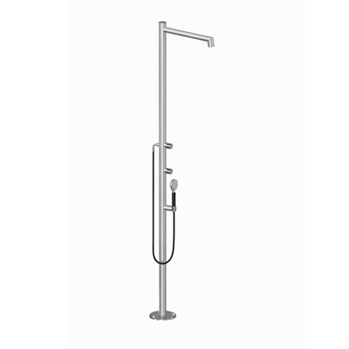 FLAMINGO - עמוד רחצה עם מיקסר מזלף וראש מקלחת