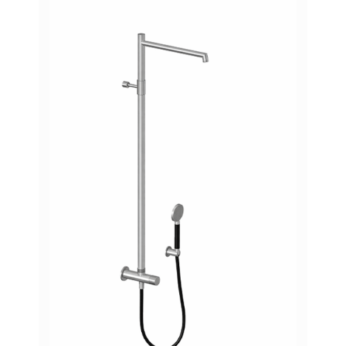 FLAMINGO - עמוד רחצה עם ראש מקלחת ומזלף