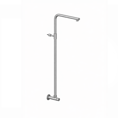 SKINNY - עמוד רחצה מהקיר עם ראש מקלחת