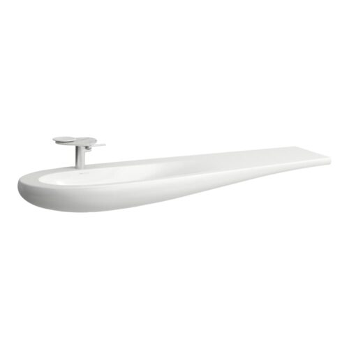 ALESSI - כיור תלוי 160 ס"מ עם מדף בצד ימין